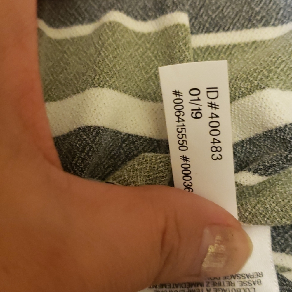 NWT Express L Green Striped Tie Hem Cami - Picture 6 of 8